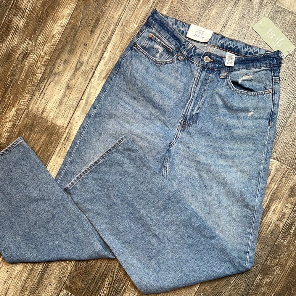 H&M Loose straight hi waist Jean